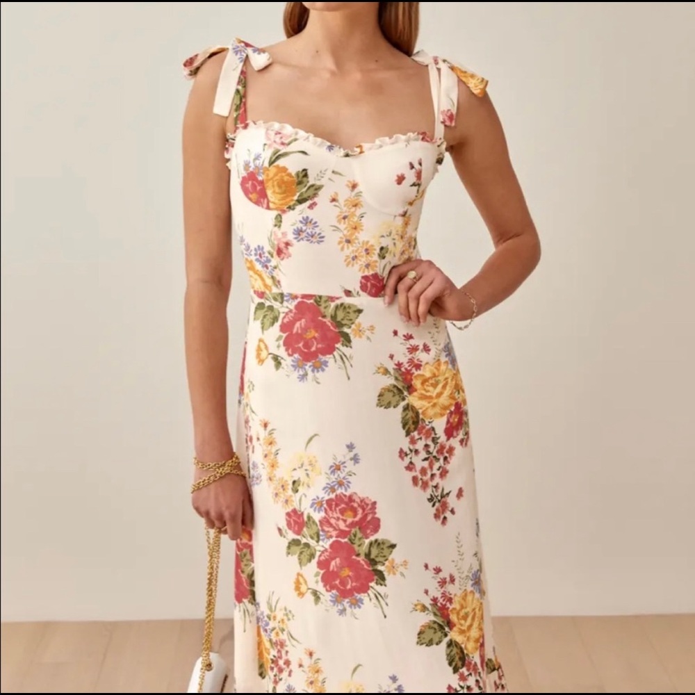 LIKE NEW ✨Reformation Nikita dress bouquet 💐